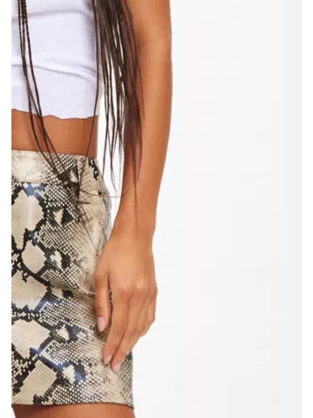 VINTAGE/ 90s / JACLYN SMITH COLLECTION faux snake skin pencil skirt